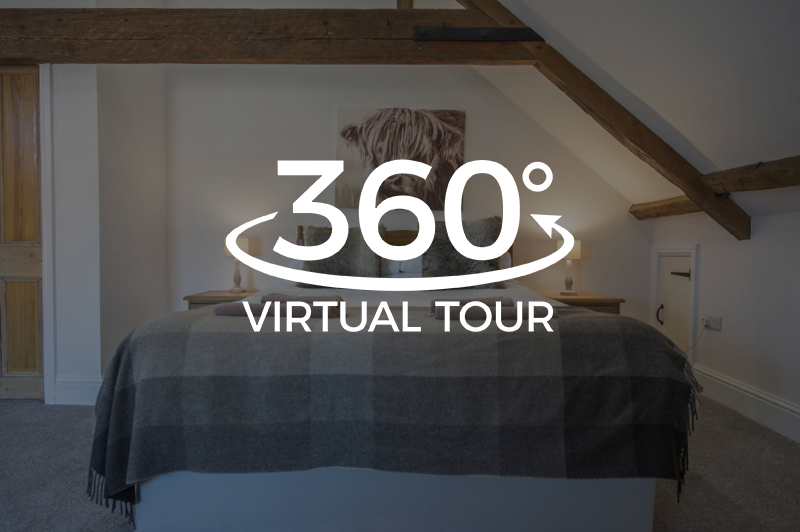 A 360 degree virtual tour of a living room with furniture