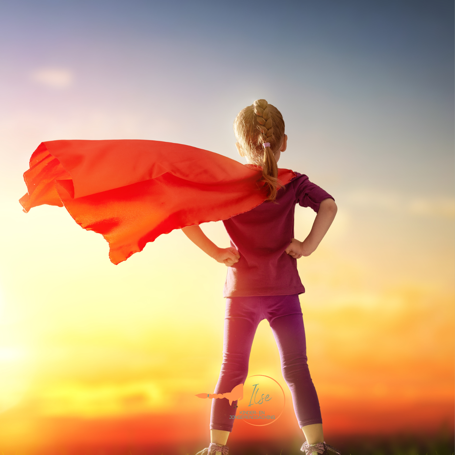 kind vol trots en kracht in supermancape