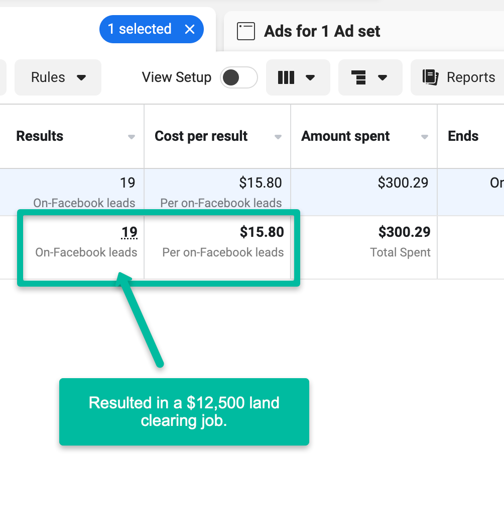 digital marketing bluffton land clearing company case study