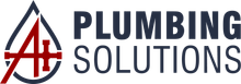 A4 Plumbing Solutions logo with blue and red text and a house roof icon