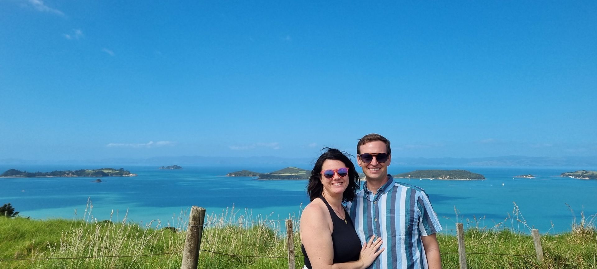 A couple enjoying a private Waiheke Island tour