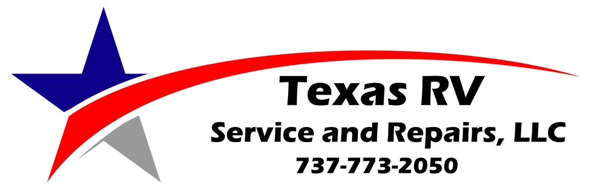 Logo for Texas RV Service and Repairs, LLC, with a Texas star and phone number 737-773-2050.