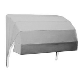 Baldacchino grigio drappeggiato sopra un letto o una culla
