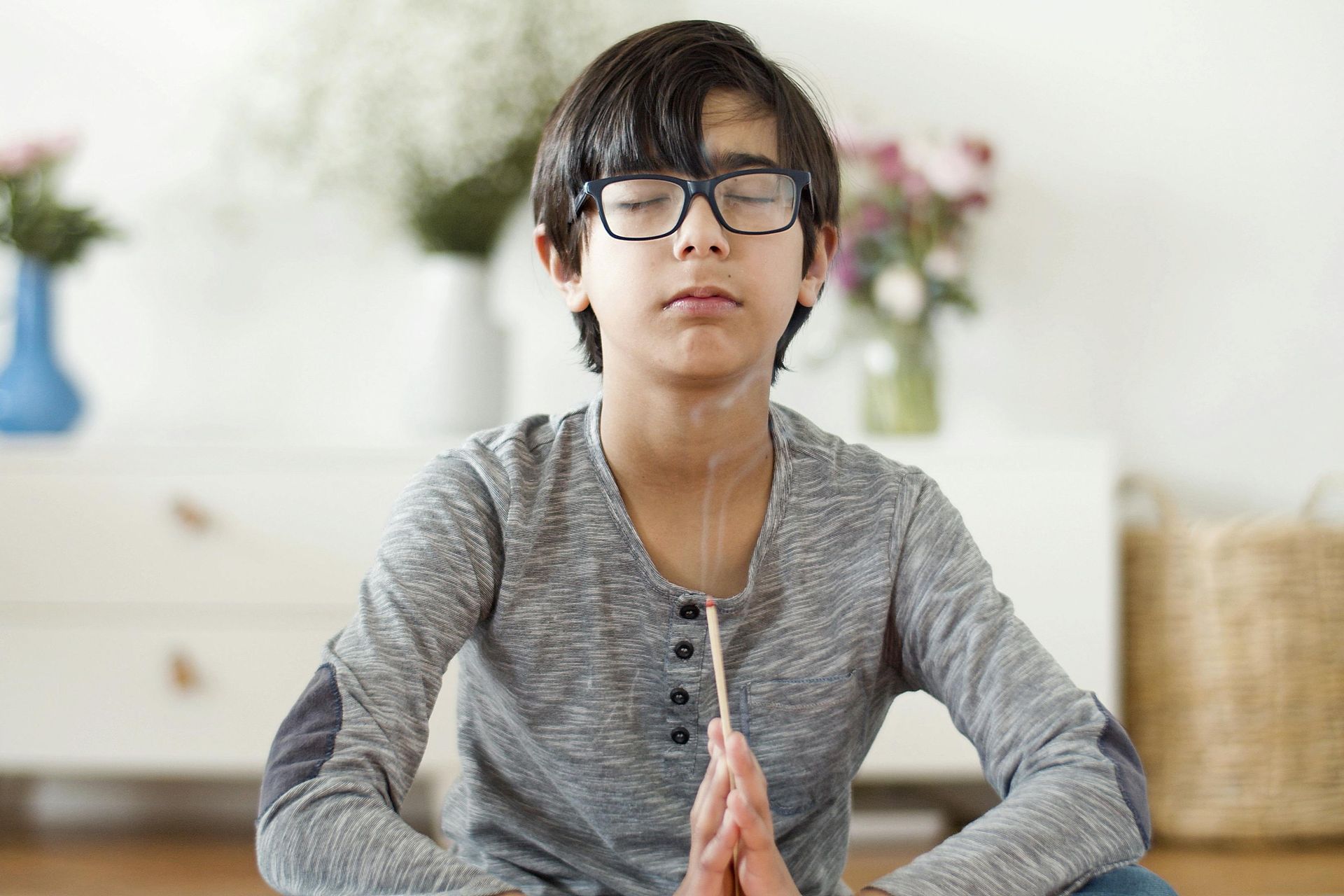 Boy practicing yoga at Yoga@Play