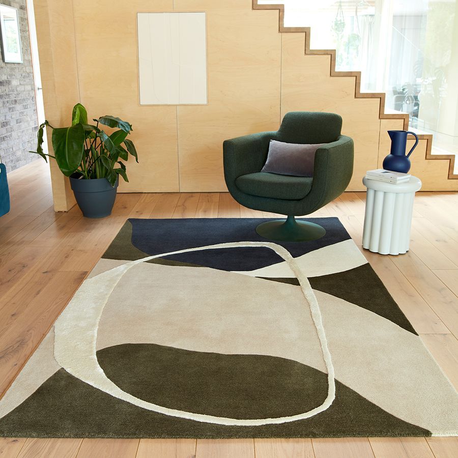 Matrix Signature Moss rug by Asiatic London