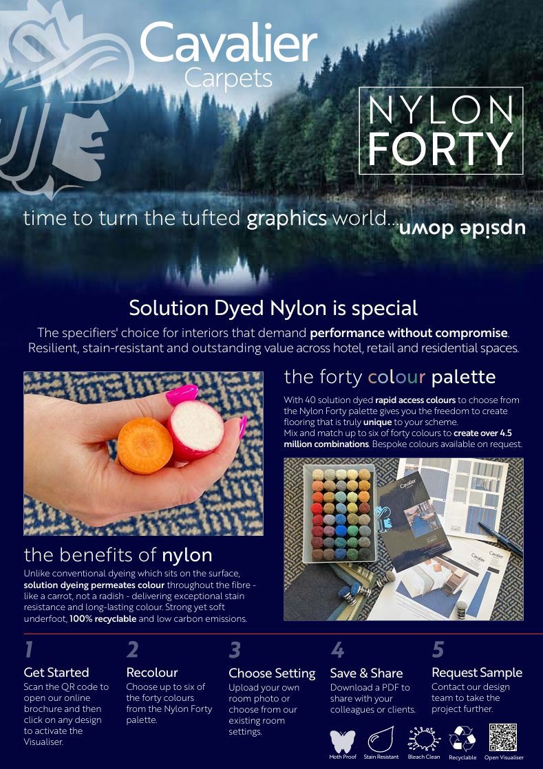 NYLON FORTY fast track bespoke tufted graphics system by Cavalier Carpets