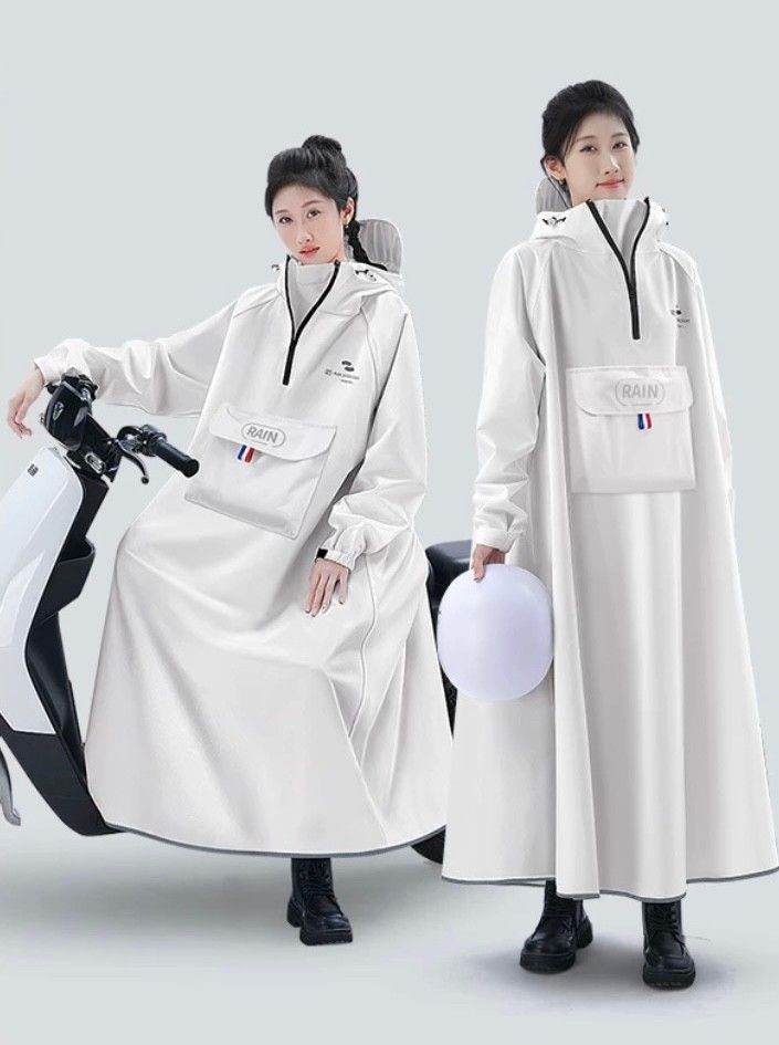 # Z0223-2成人加長領口升級版牛津防水雨衣贈收納袋