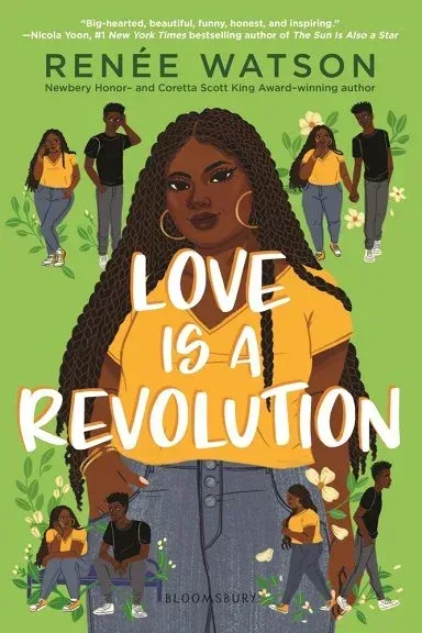 Book cover: Woman with long braids in front of 