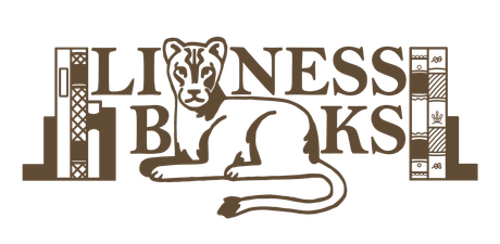 A logo for lioness books with a lion on it