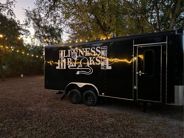 Black trailer with 