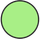 Green circle with black outline.
