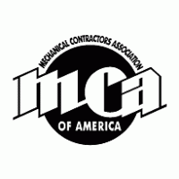 MCA logo: Black and white circular logo with
