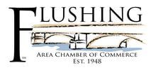 Flushing Area Chamber of Commerce logo with bridge illustration and