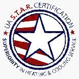 UA S.T.A.R. certification seal with a star, stripes, and text: