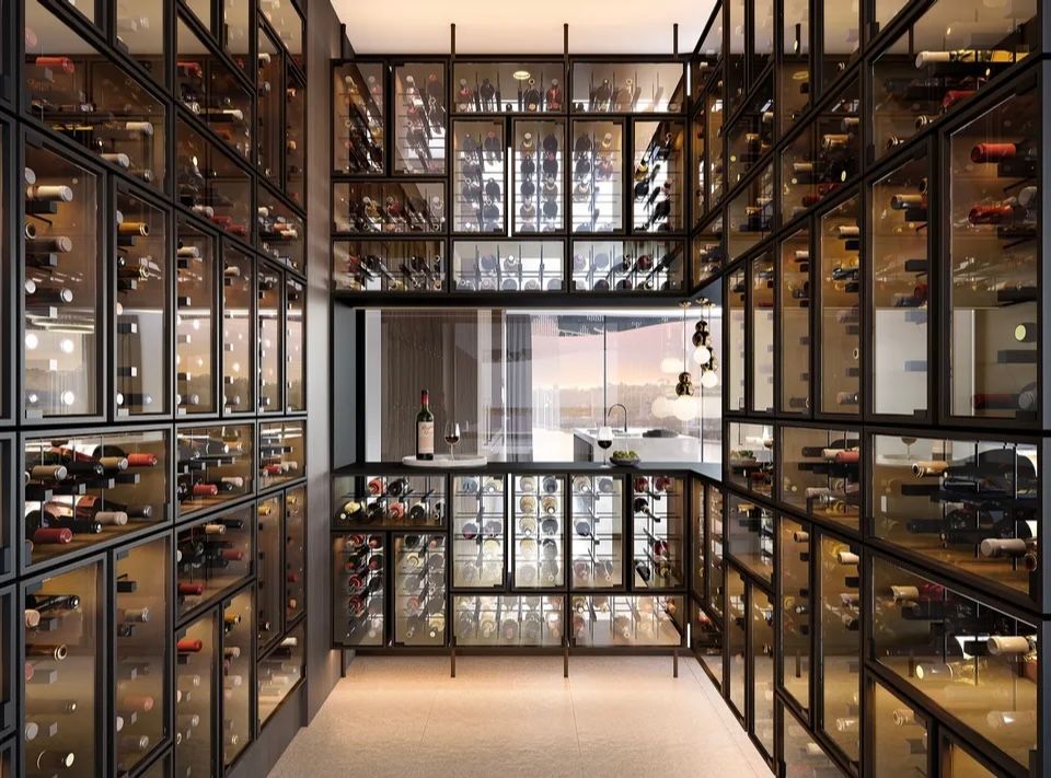 A large wine cellar filled with lots of bottles of wine