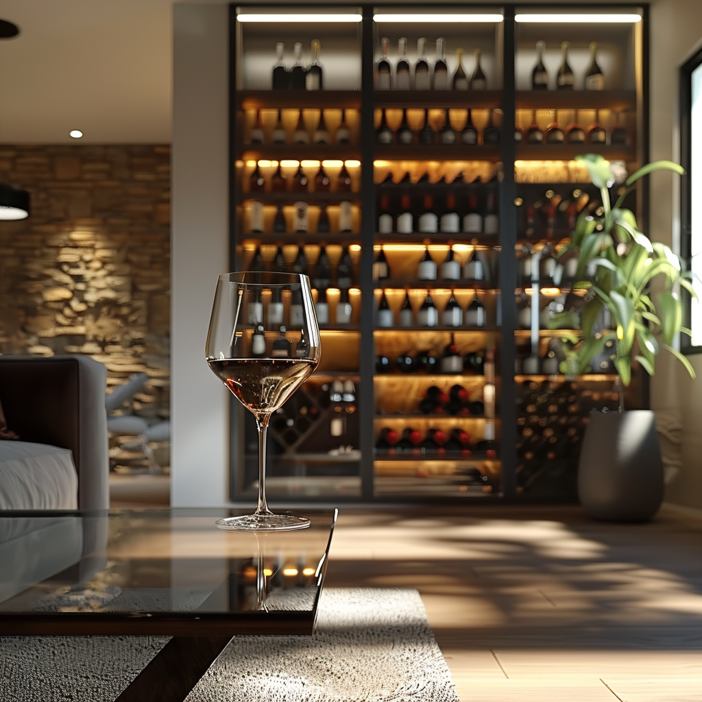 Wine Cellar with Lighting