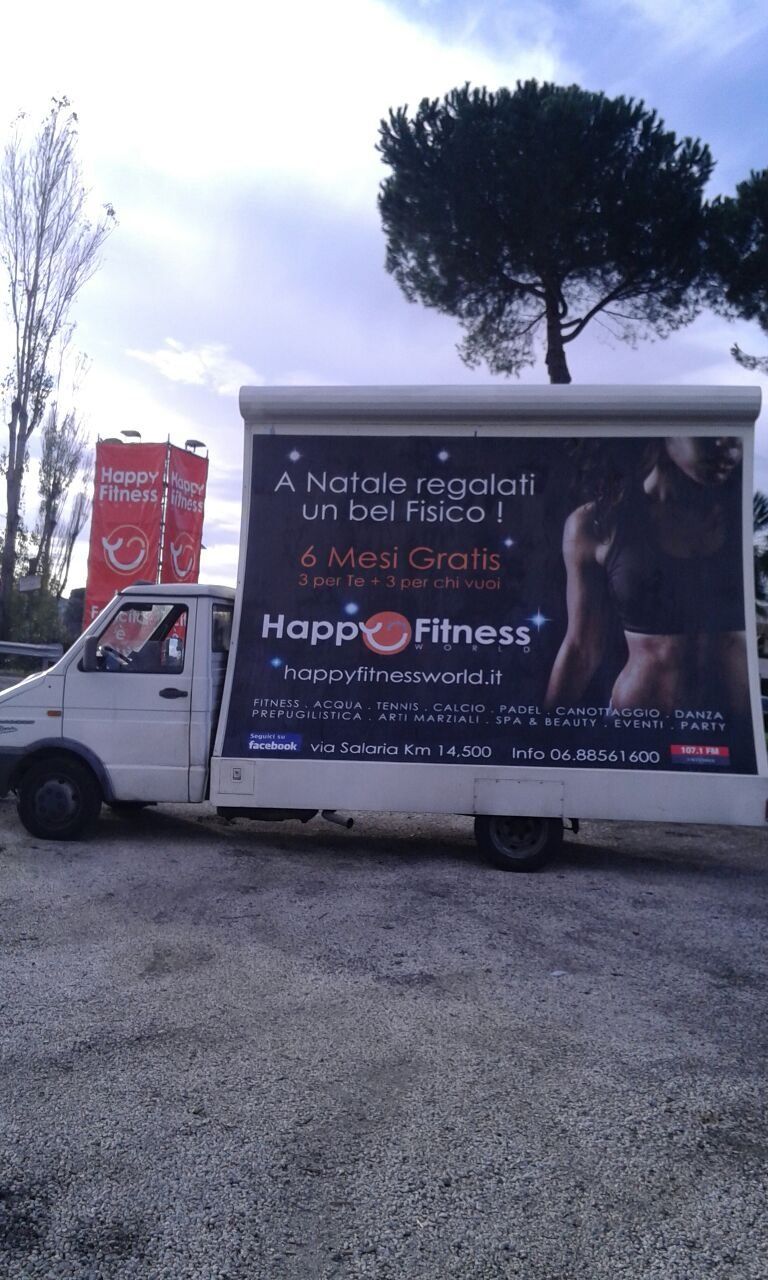 camion per servizi di promozione pubblicitaria