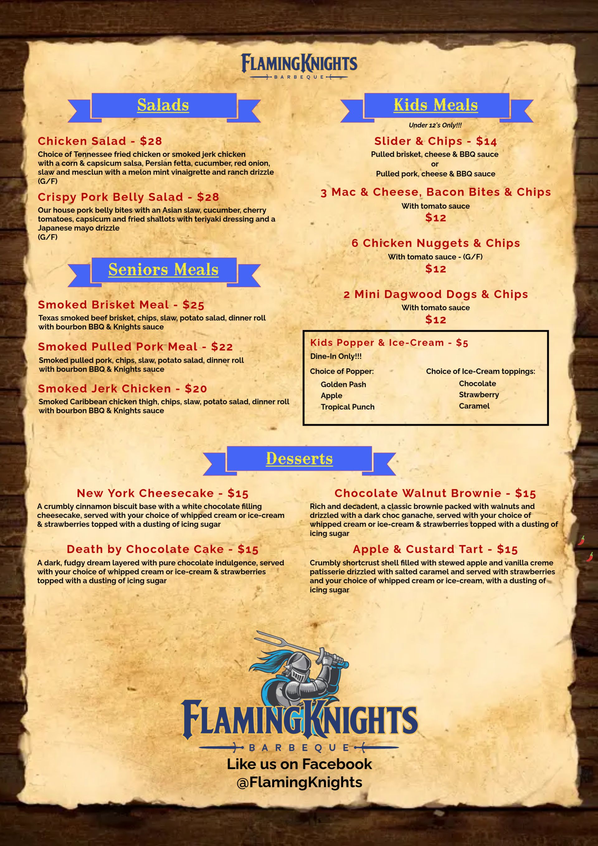 Fire Rises Menu Visit our Restaurant