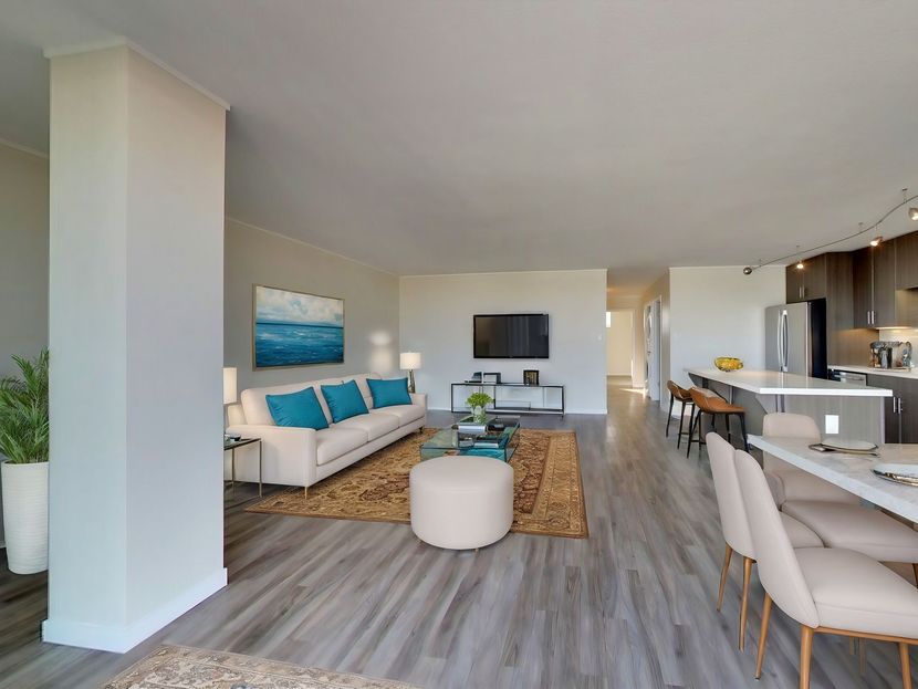 staged image living room panomar luxury apartments alameda