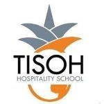 The logo for The International School of Hospitality featuring an orange and gray pineapple