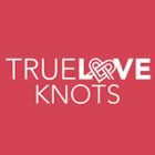 The logo for true love knots is on a red background.
