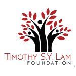The logo for the timothy s.y. lam foundation is a tree with people growing out of it.