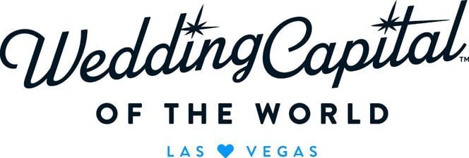 The logo for wedding capital of the world in las vegas