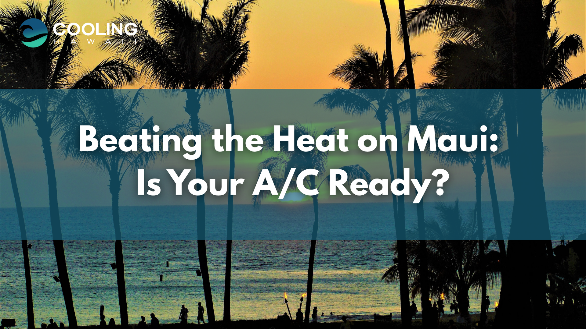 Technician from Cooling Hawaii performing air conditioning maintenance on a Maui home to ensure cool