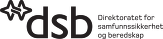 The logo for DSB (Direktoratet for samfunnssikkerhet og beredskap) featuring two four-pointed star symbols next to the text.