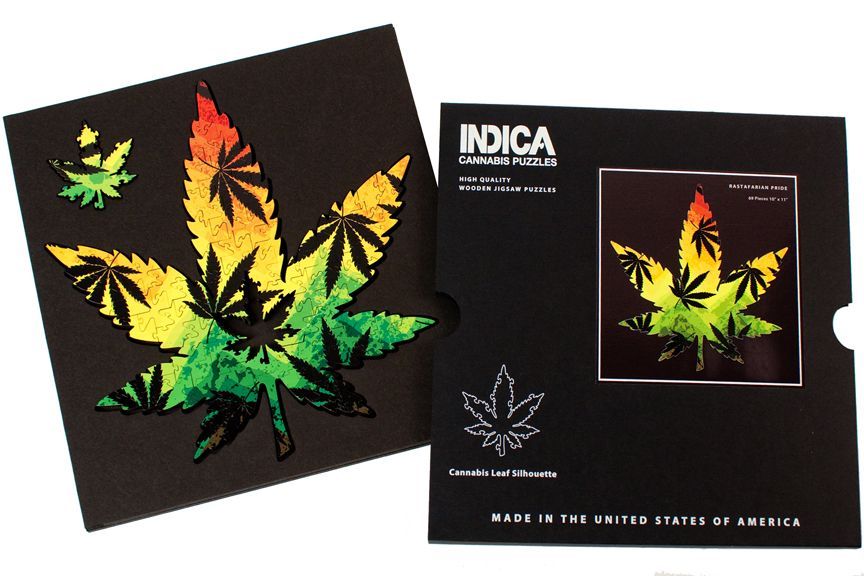 Indica three layer flat sleeve puzzle packaging.