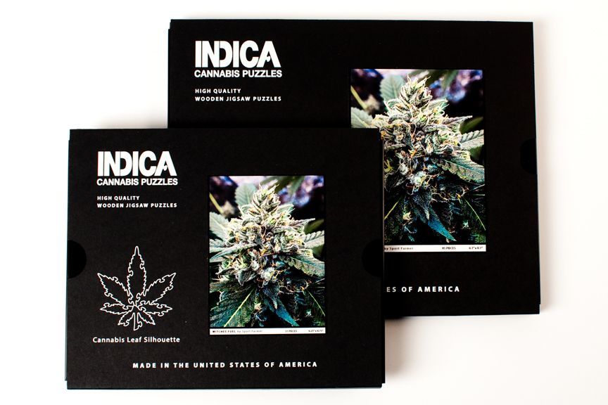 Indica three layer flat sleeve puzzle packaging.