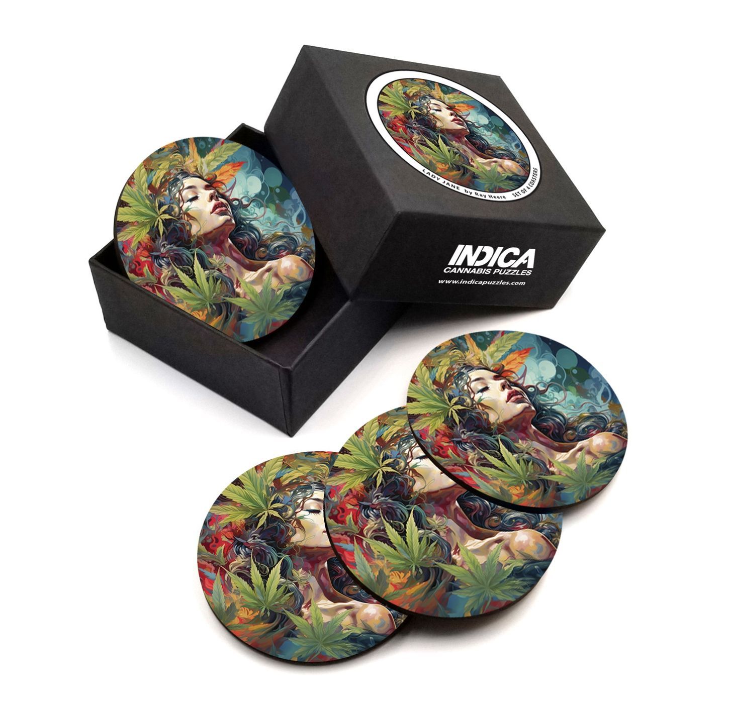 Jay Heere Lady Jane Coaster Set 4 Pack