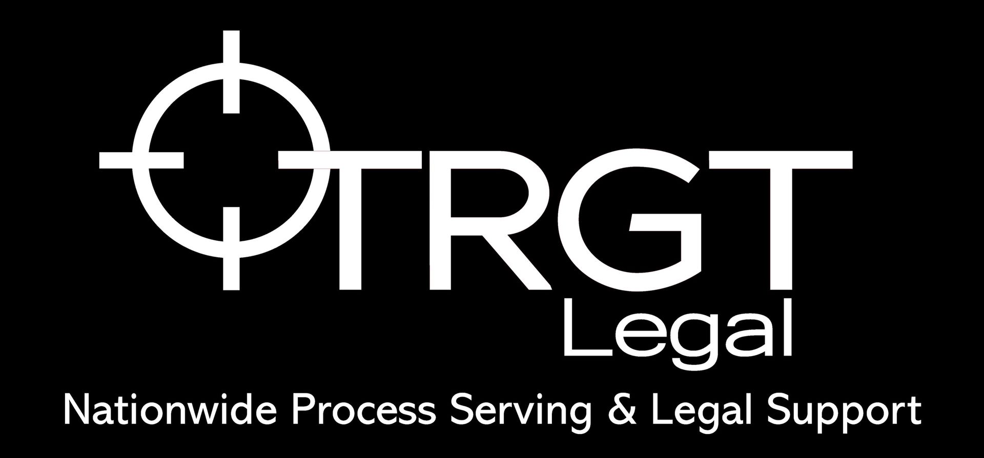 White logo on black background: Target symbol with