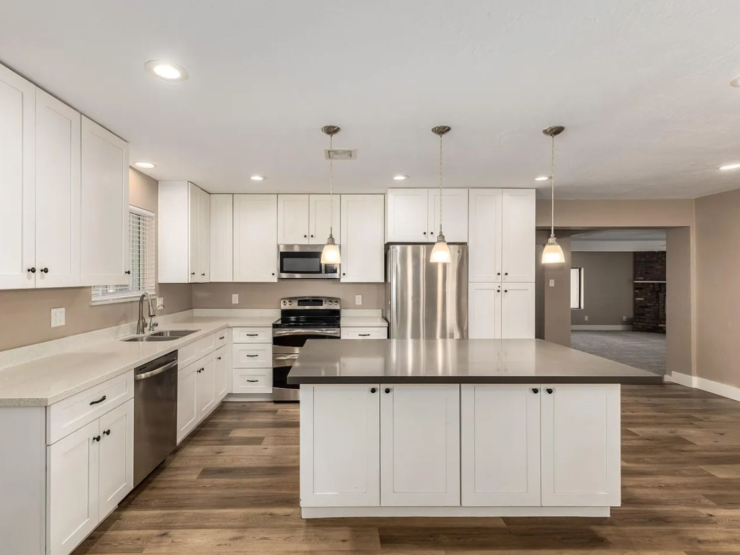 Modern shared kitchen in a Bedroom For Rent co-living house in Phoenix