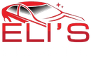 Red car silhouette over the text 