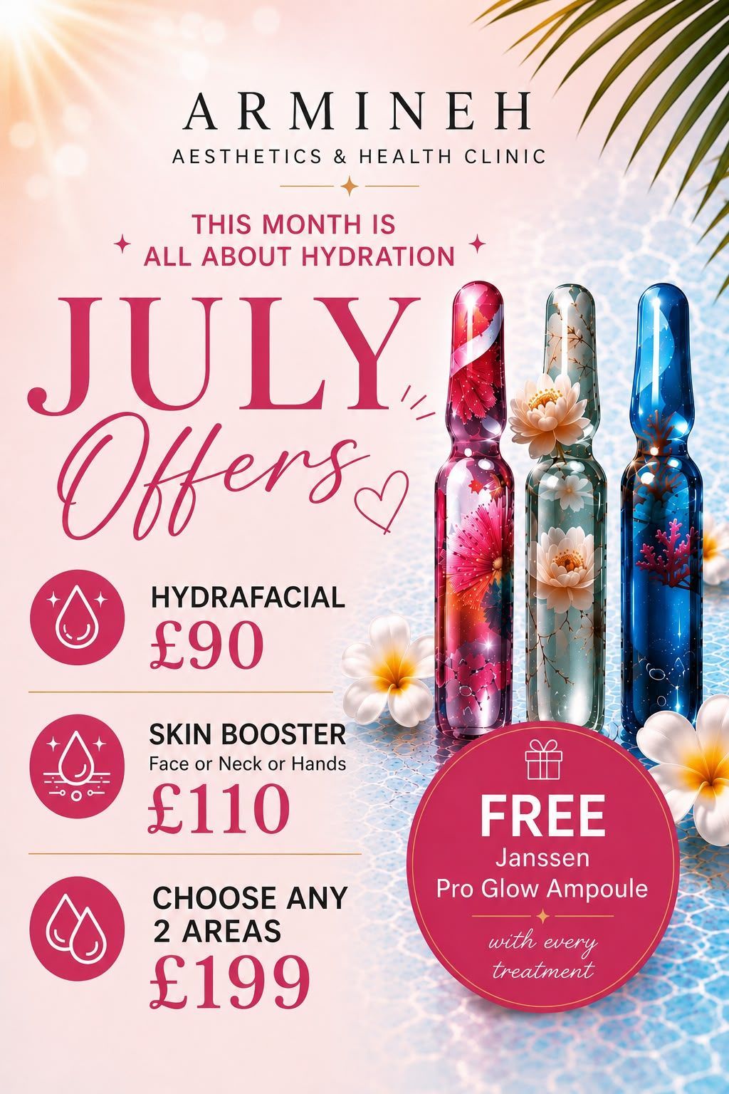 Armineh Aesthetics July Hydration Offers in Hampstead