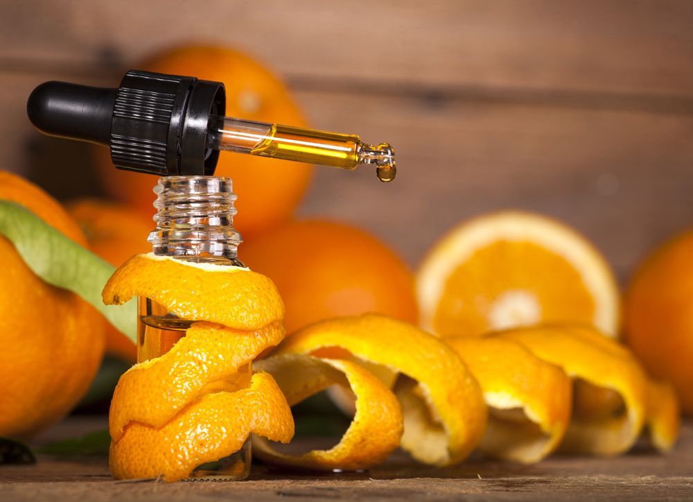 Dropper Filled With Orange Oil