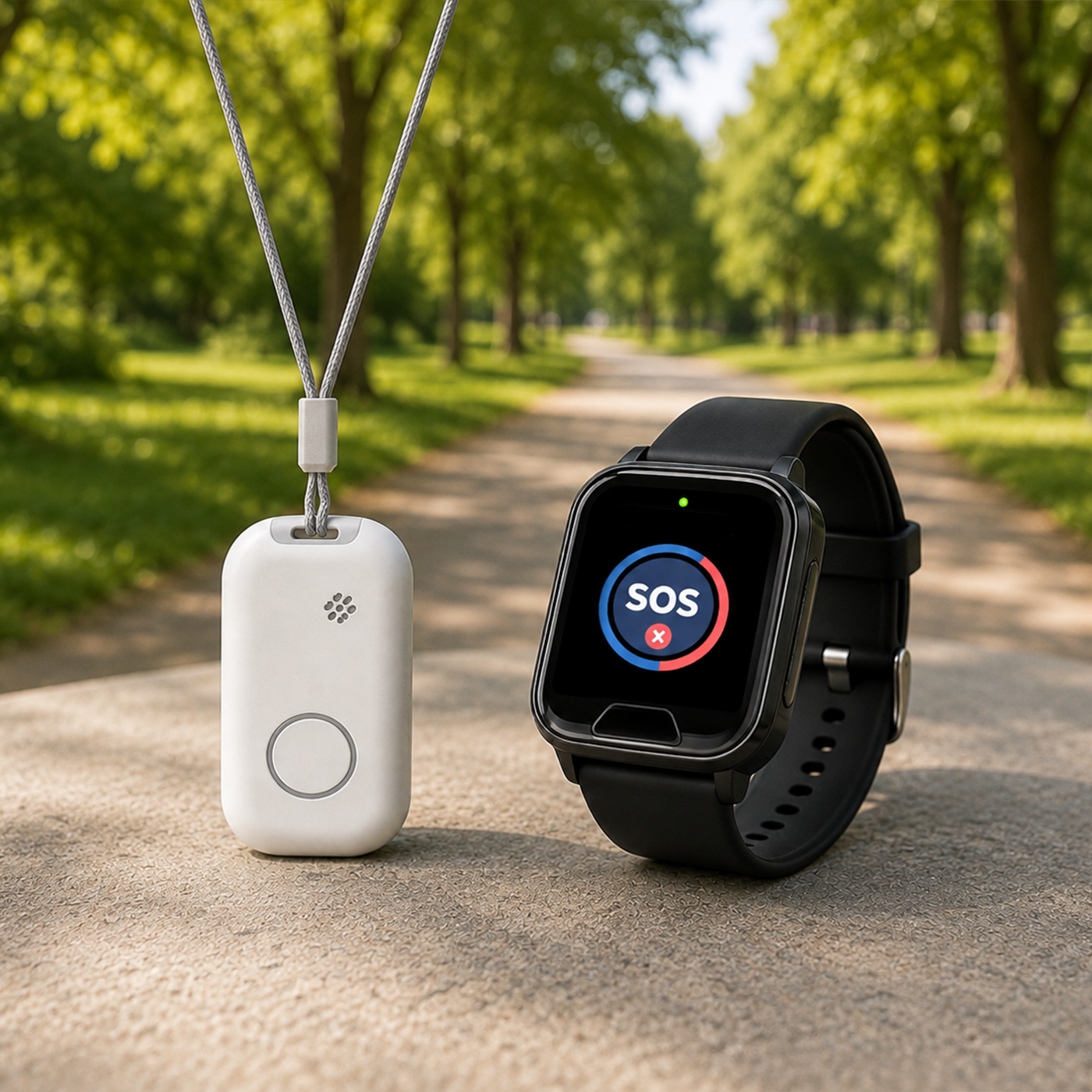 INS LifeGuard SmartTracker pendant, and SmartWatch both a GPS personal alarm with two way communication for on the go monitoring
