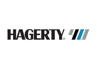 Hagerty logo: Black text with stylized