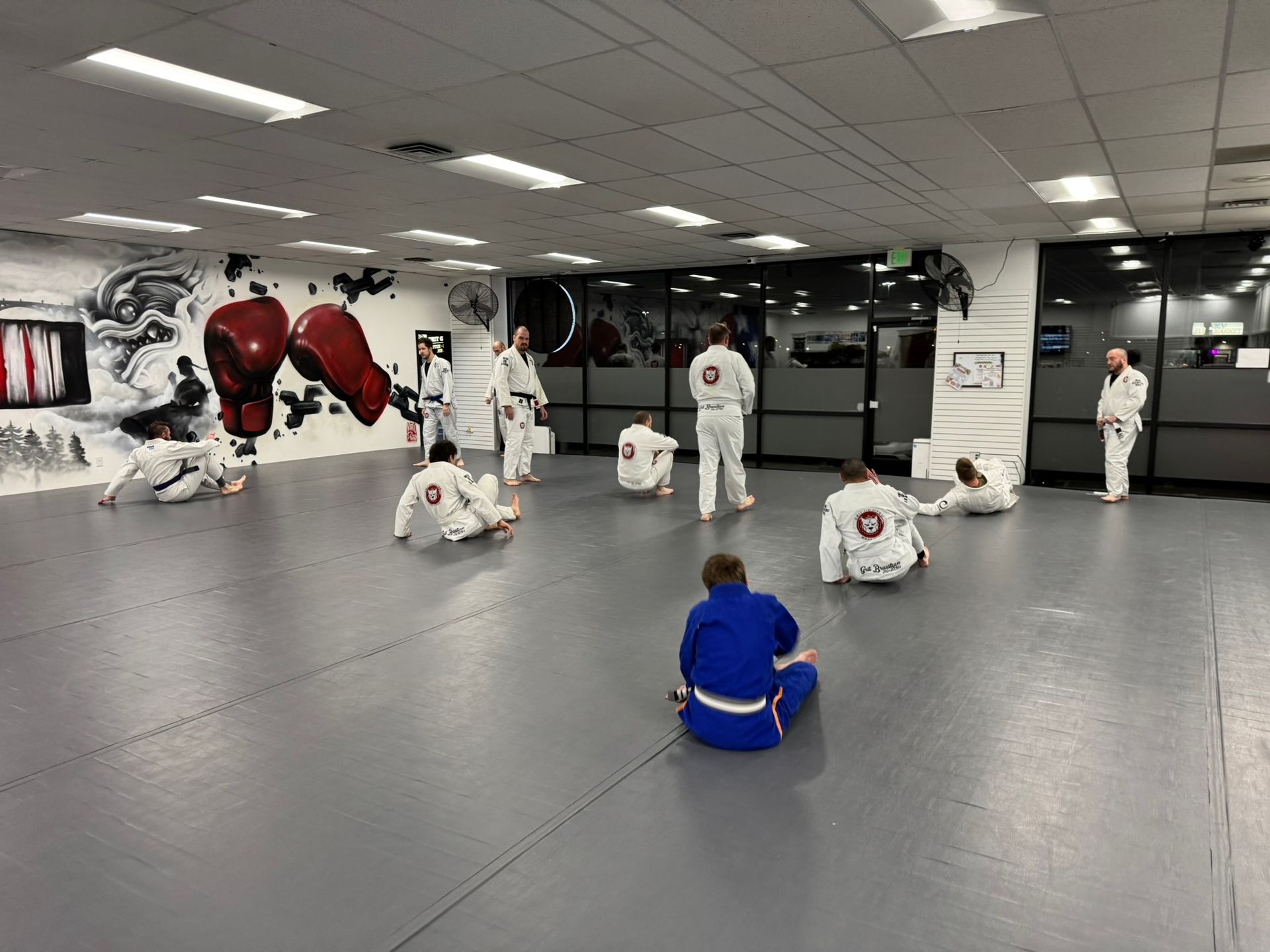 Students drilling Jiu-Jitsu at Grit Jiu-Jitsu & Muay Thai Martial Arts in Spokane Valley, WA for confidence