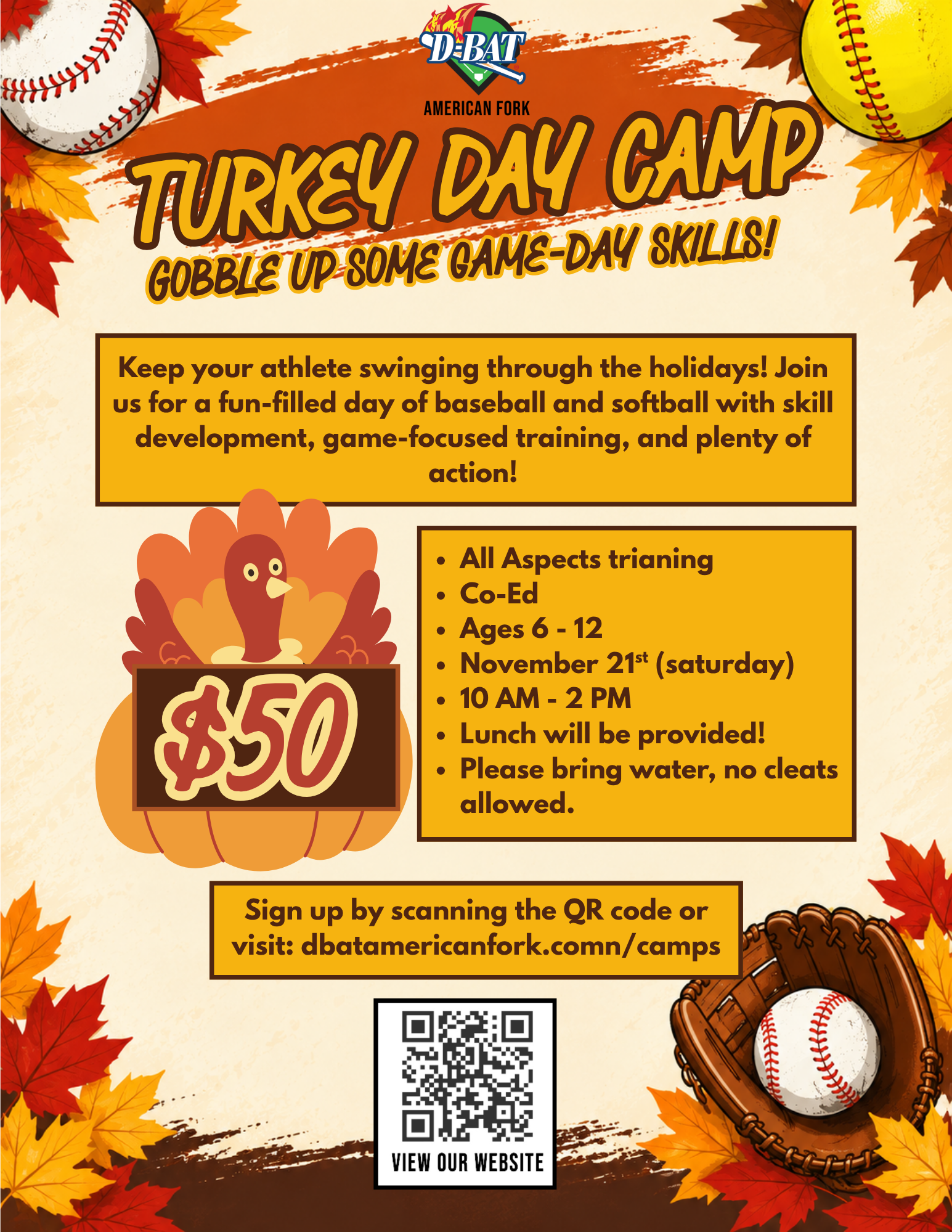 Camp or clinic flyer