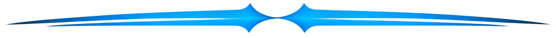 Blue decorative horizontal divider with pointed ends and a central diamond shape