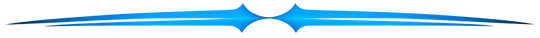 Blue decorative horizontal divider with pointed ends and a central diamond shape