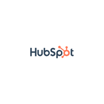 HubSpot logo in dark gray and orange on a white background