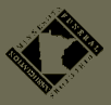 Logo for the Minnesota Funeral Directors Association featuring a silhouette of Minnesota inside a black diamond.