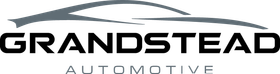 Logo for Grandstead Automotive featuring a minimalist gray car silhouette above the company name in bold black text.
