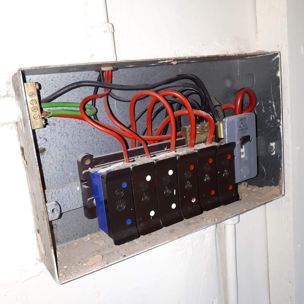 Old metal fuse box