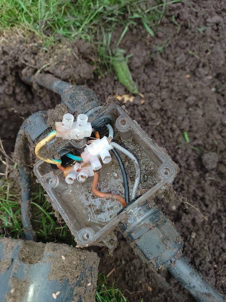 Damaged underground wiska joint box