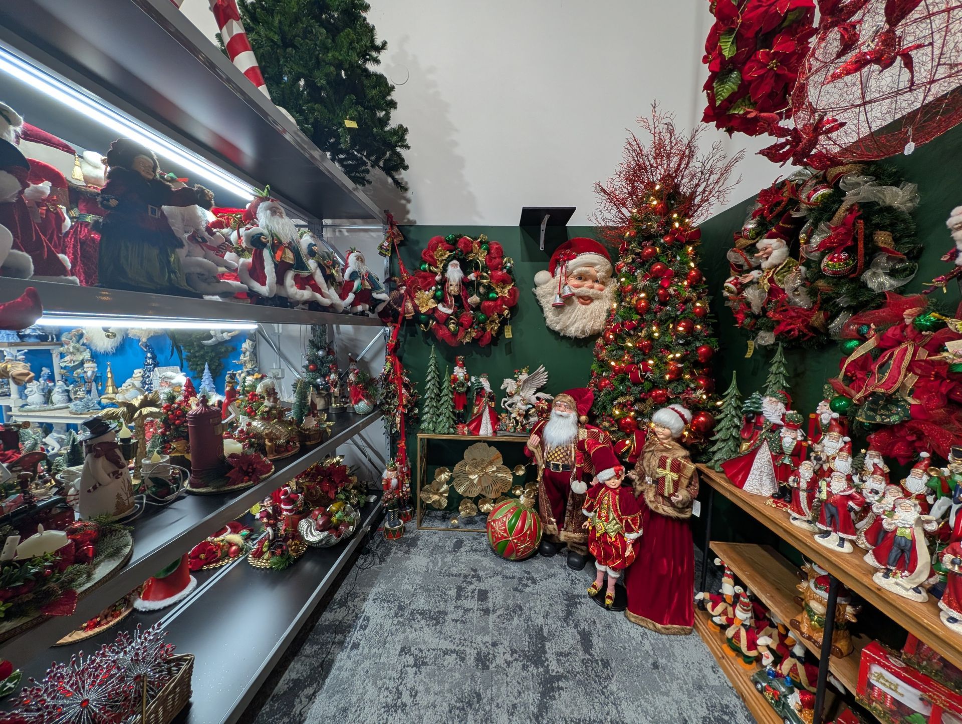 Holiday Shop Aisle Packed with Christmas Wreaths — Jingle Bell Christmas In Casino, NSW