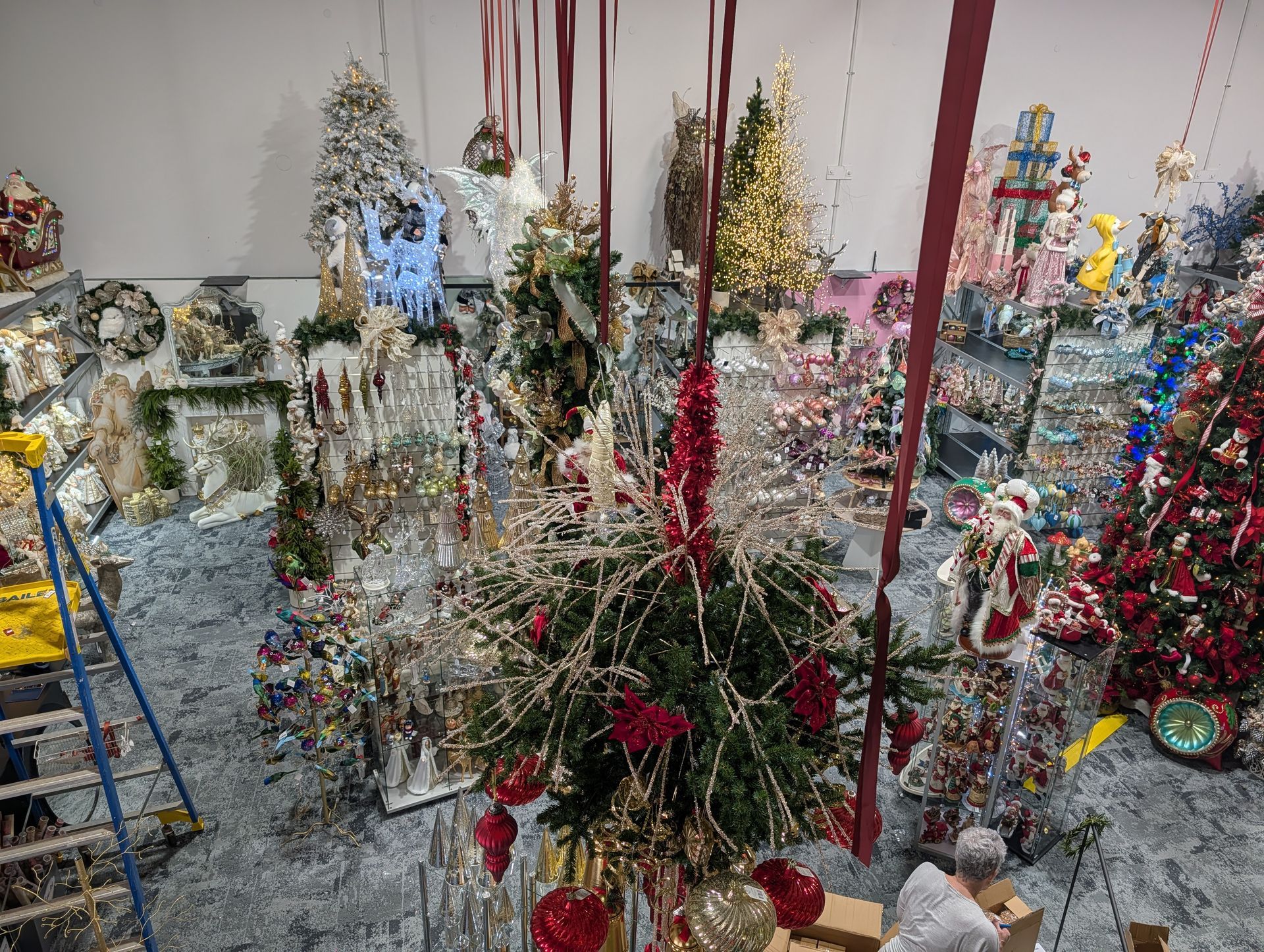 Colorful Hanging Christmas Tree Display in A Shop — Jingle Bell Christmas In Casino, NSW